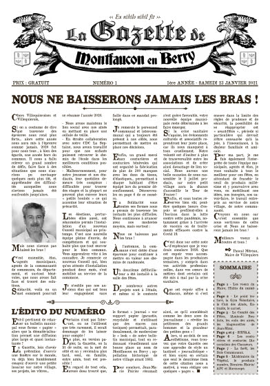 La Gazette de Montfaucon en Berry n°1