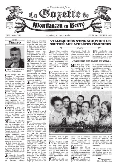 La Gazette de Montfaucon en Berry n°2