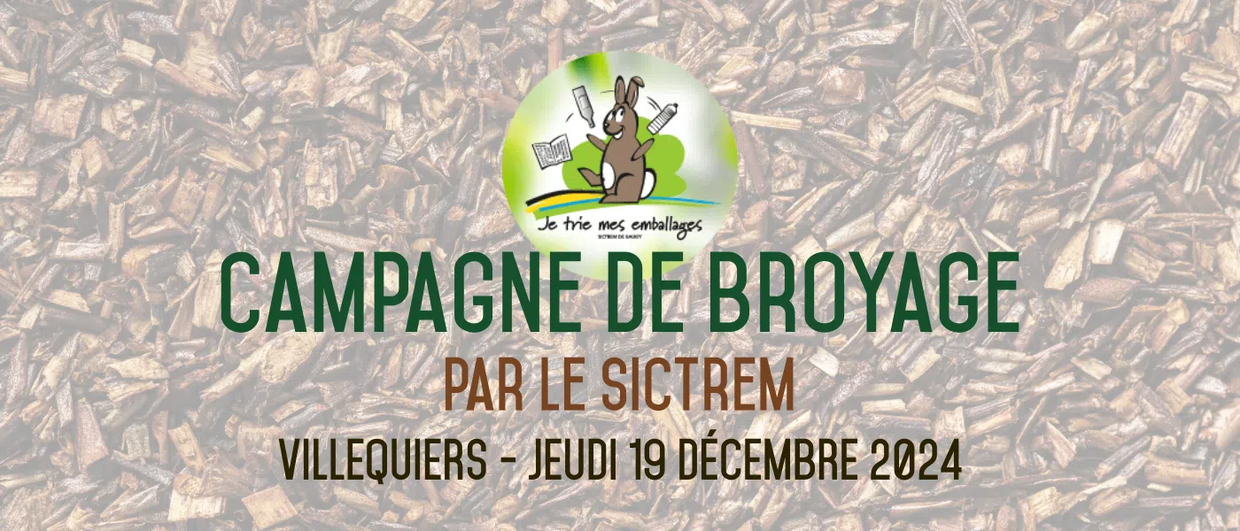 Broyage de végétaux à Villequiers par le Sictrem