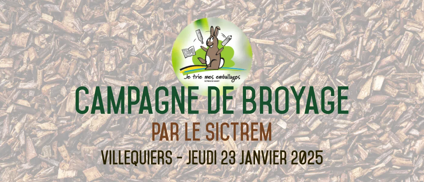 Broyage de végétaux à Villequiers par le Sictrem