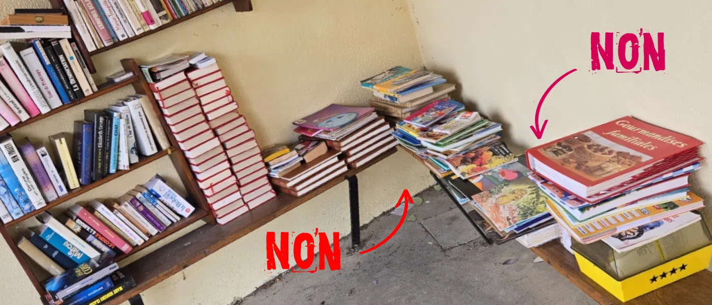 Rappel concernant la boîte à livres