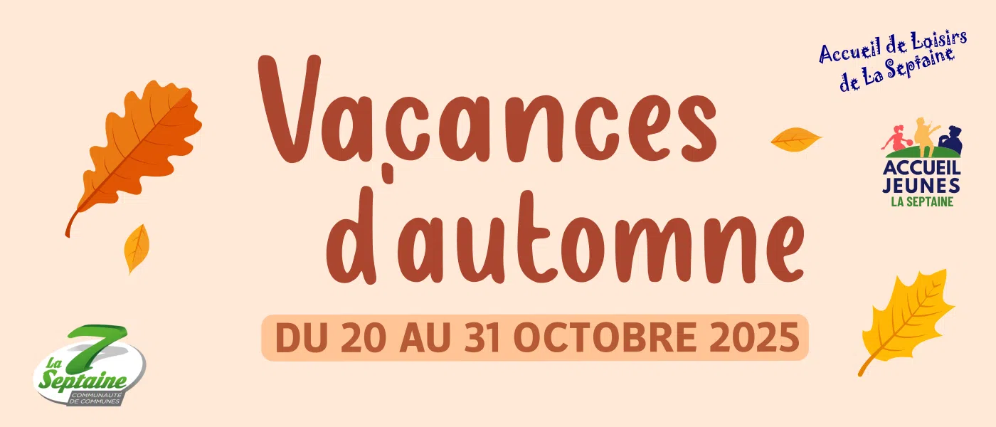 Accueils pour les vacances d'automne 2025