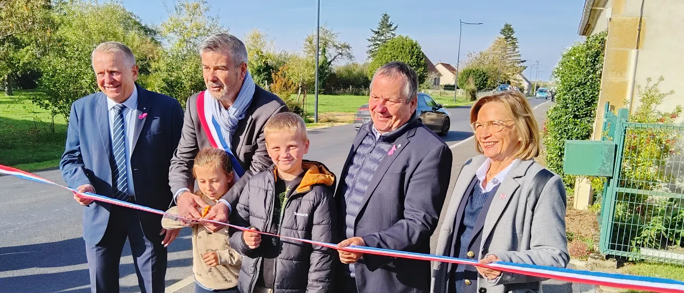 C'était l'inauguration des travaux de la route de Baugy