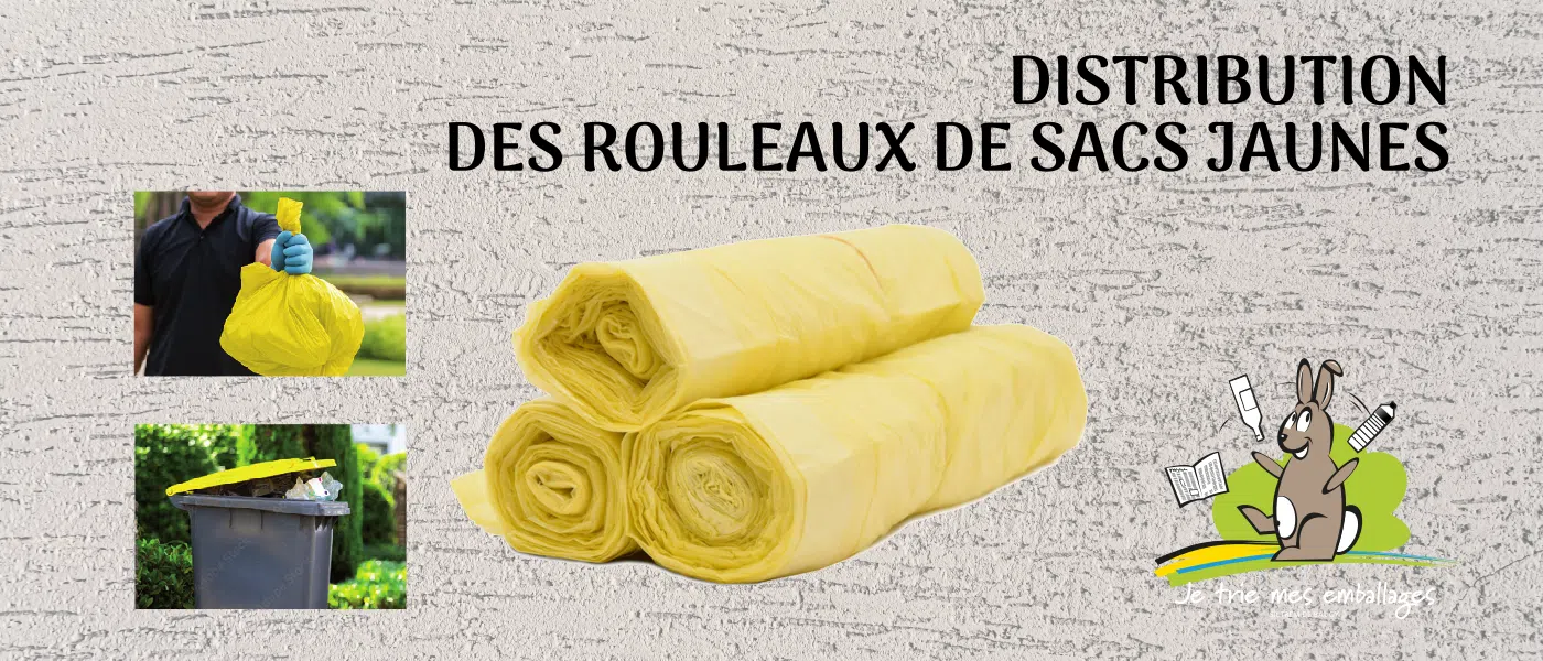 Information sur la distribution des sacs jaunes