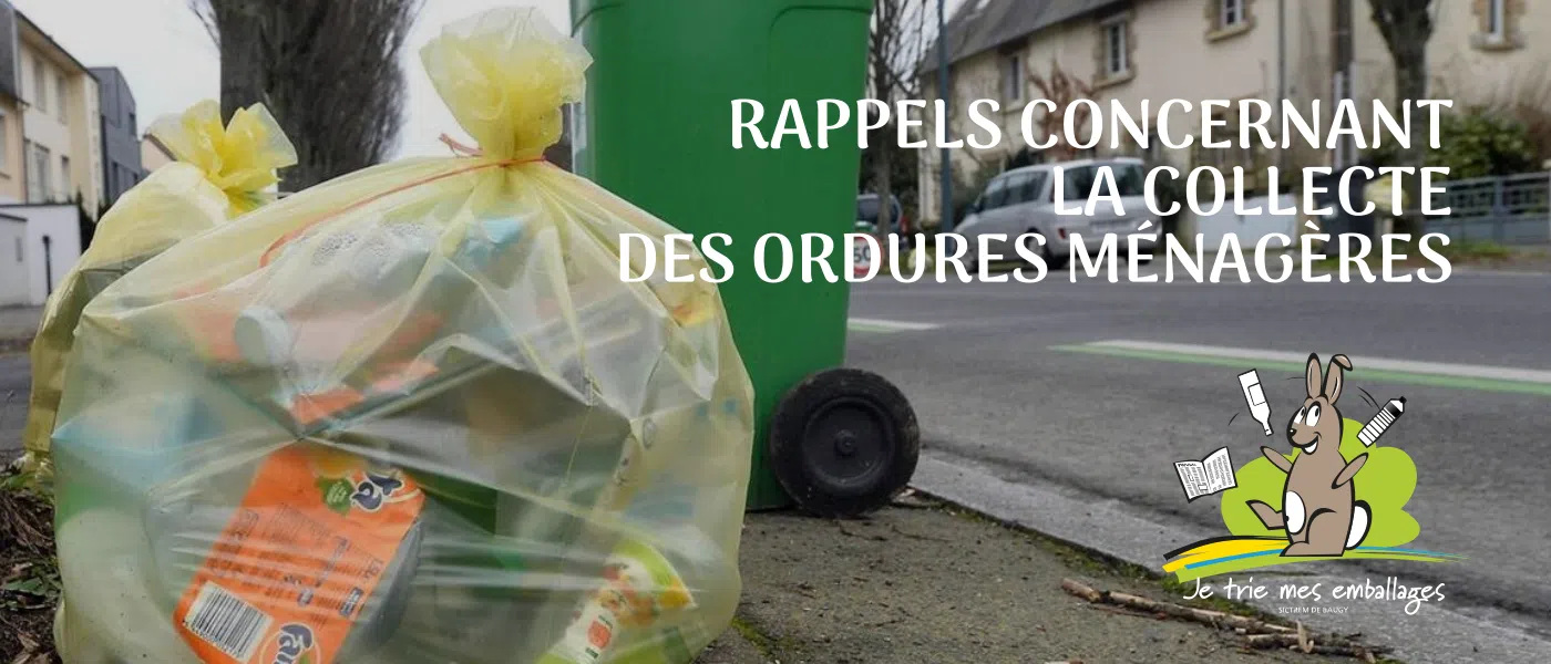 Rappels concernant la collecte des ordures ménagères