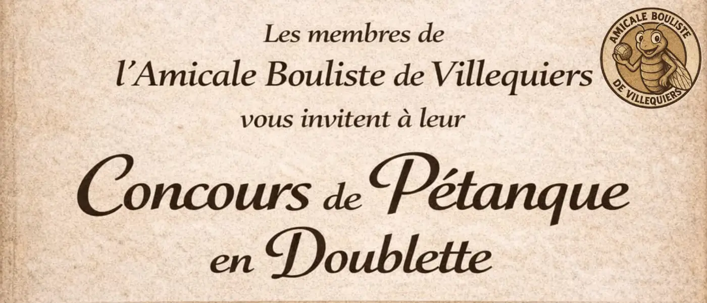 Concours de pétanque en doublette