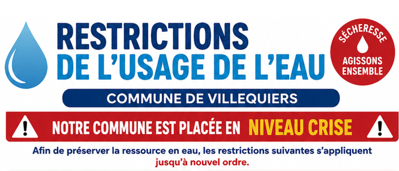 Restrictions de l'usage de l'eau