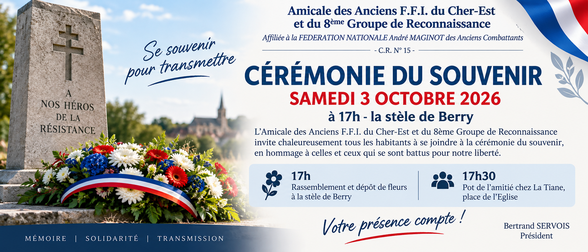 Cérémonie du souvenir : les habitants invités à se rassembler