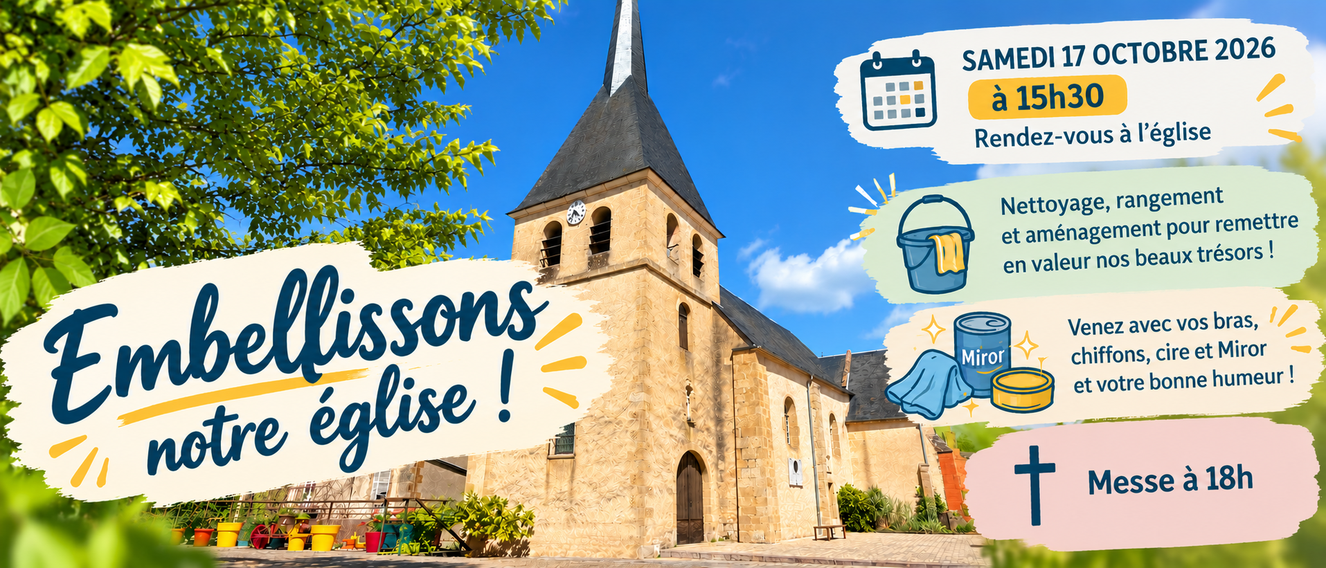 Un après-midi pour embellir notre église !