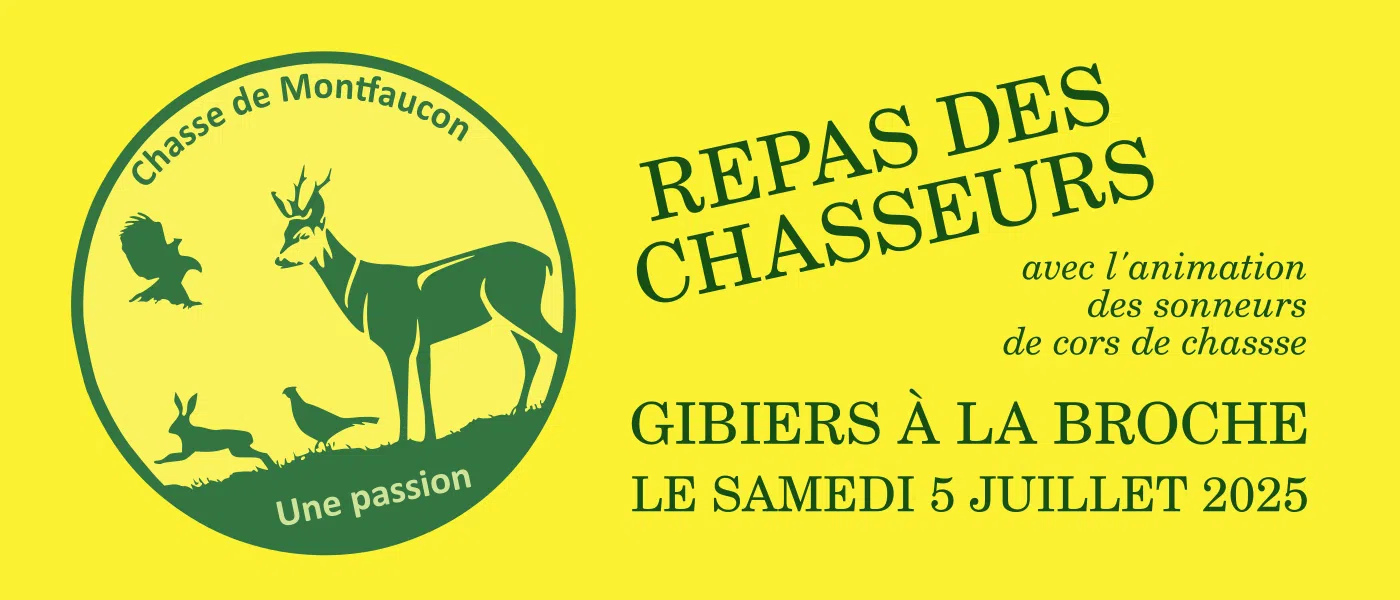 Gibiers à la broche pour le repas des chasseurs