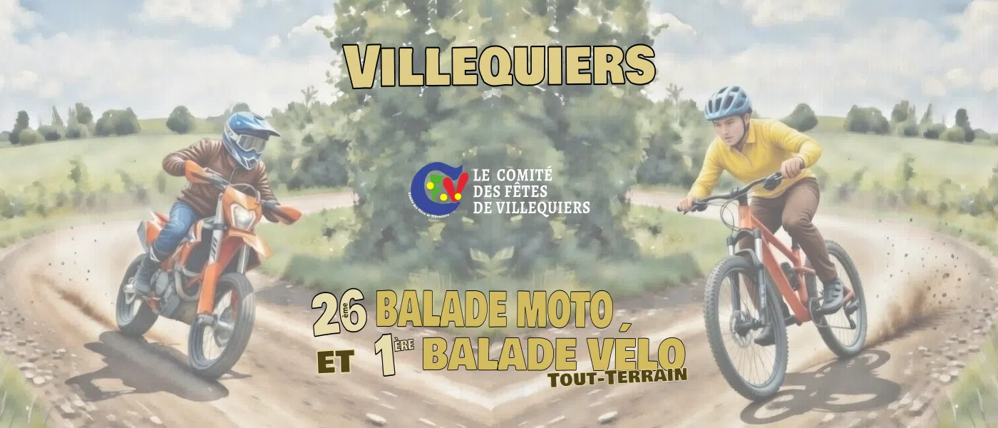 Balade moto/quad et vélo tout-terrain à villequiers