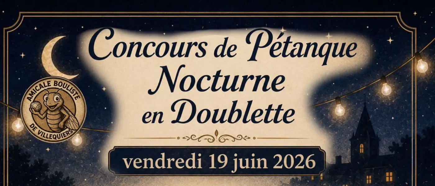 Concours de pétanque nocturne en doublette